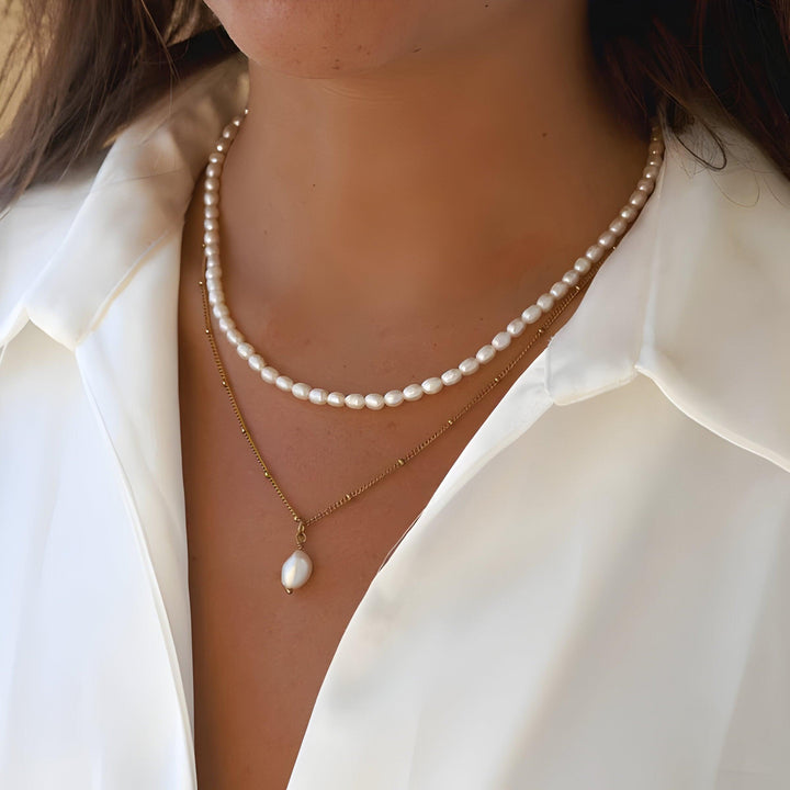 Drune | Paradise Perlen Satz Halskette Mit Elegantem Glanz Für Damen