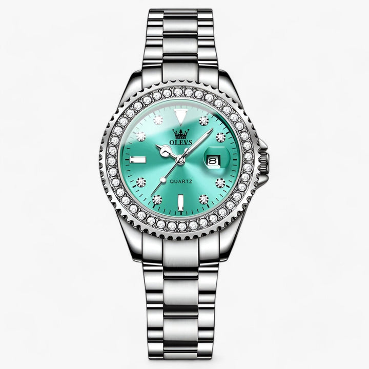 Drune | Uhr Mit Diamant Zifferblatt Wasserdicht Edelstahl Damen Uhr