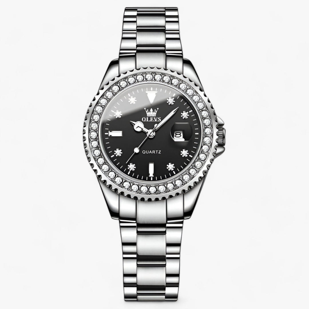 Drune | Uhr Mit Diamant Zifferblatt Wasserdicht Edelstahl Damen Uhr