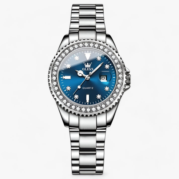 Drune | Uhr Mit Diamant Zifferblatt Wasserdicht Edelstahl Damen Uhr
