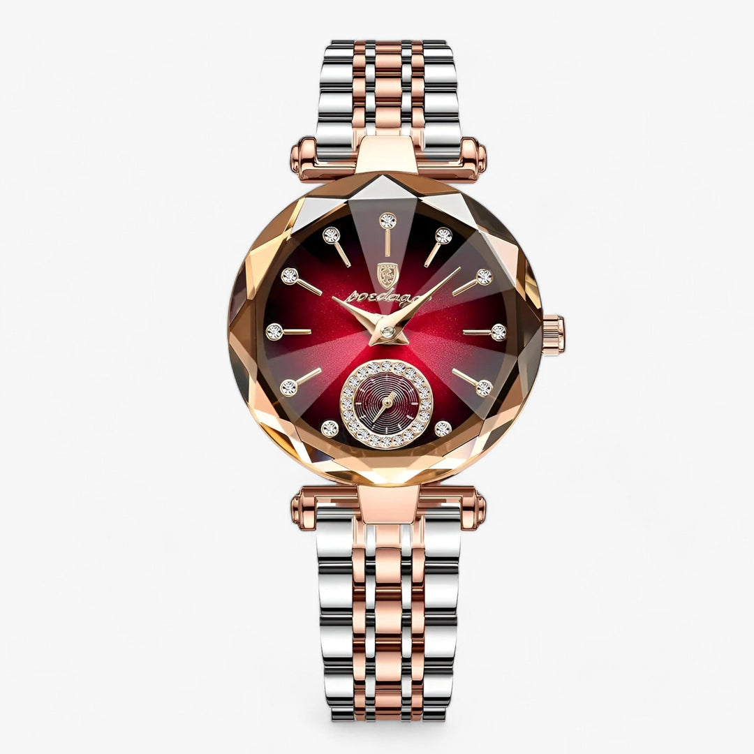 Drune | Luxus Damenarmbanduhr Aus Edelstahl Mit Diamantakzenten