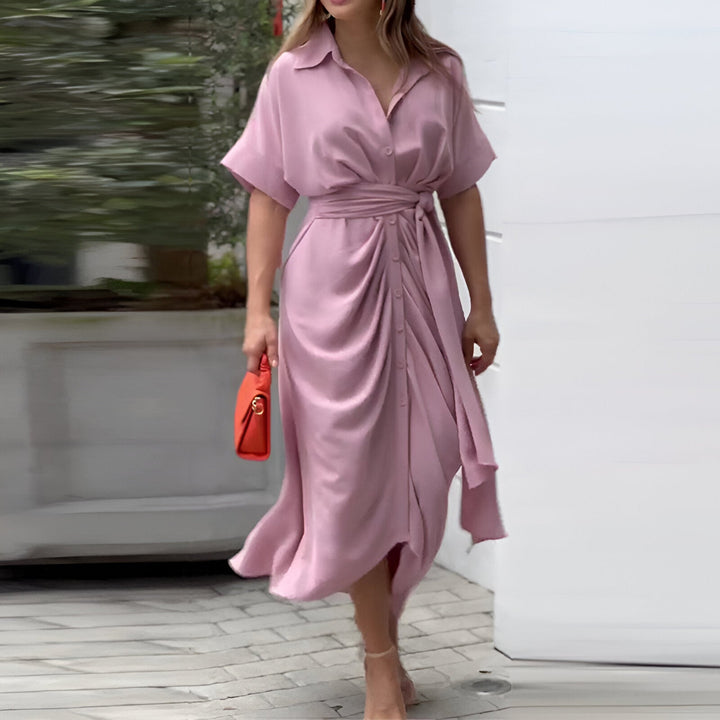 Drune | Midikleid mit Bindegürtel