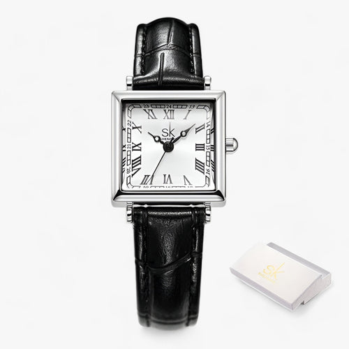 Drune | Quadratische Damenuhr Mit Lederarmband