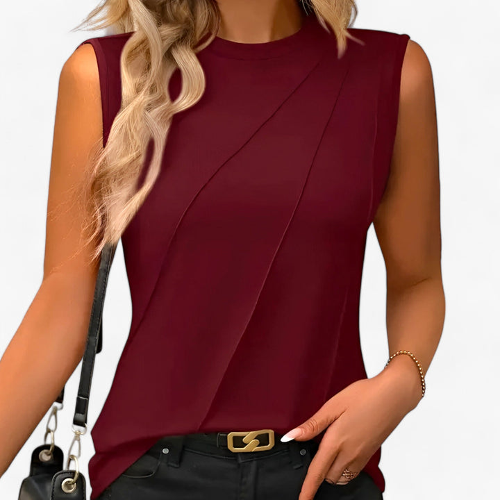 Drune | Schlanke Ärmellose Sommerbluse für Damen