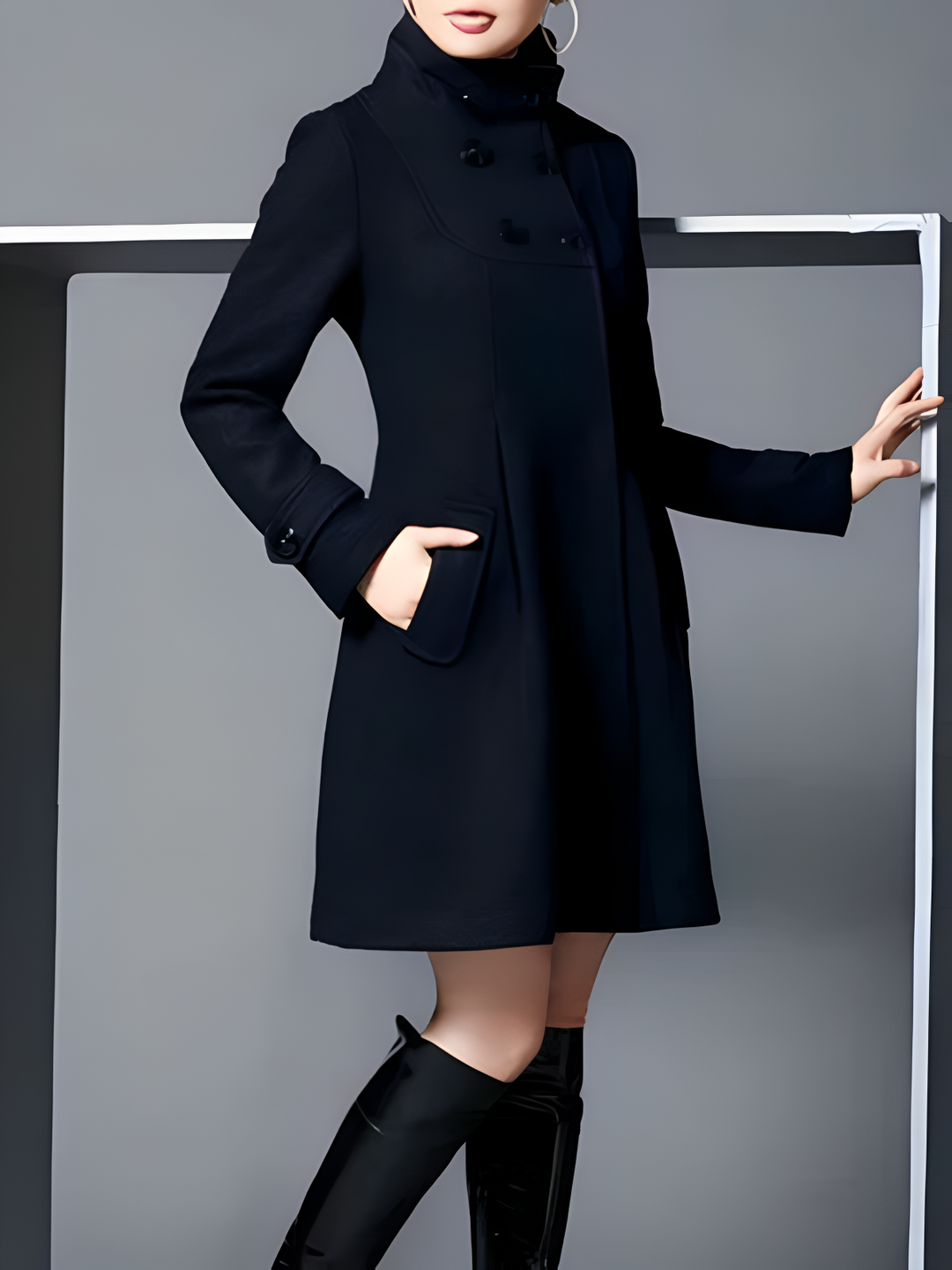 Drune | Elegante Damenmantel mit Tailliertem Kragen