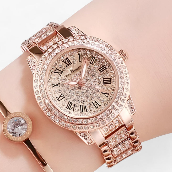 Drune | Rund Zirconia Steine Uhr