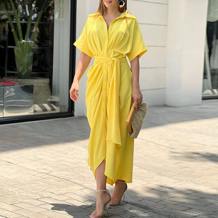 Drune | Midikleid mit Bindegürtel