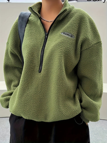 Drune | Schlichtes Quarter-Zip Pullover Sweatshirt
