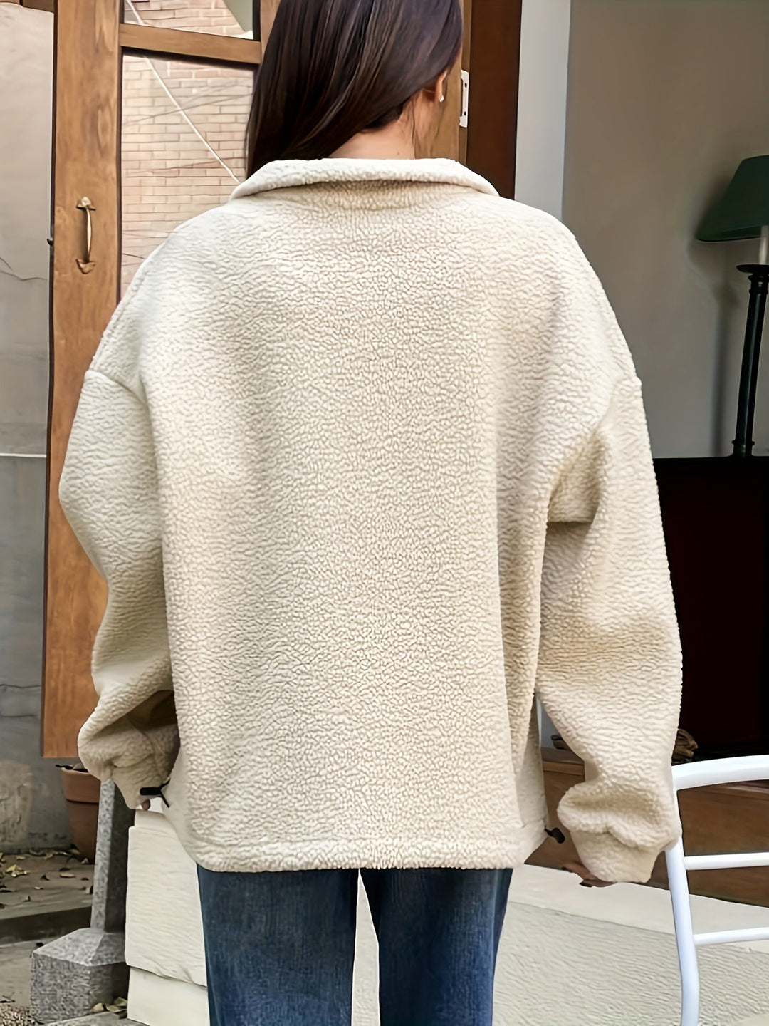 Drune | Schlichtes Quarter-Zip Pullover Sweatshirt