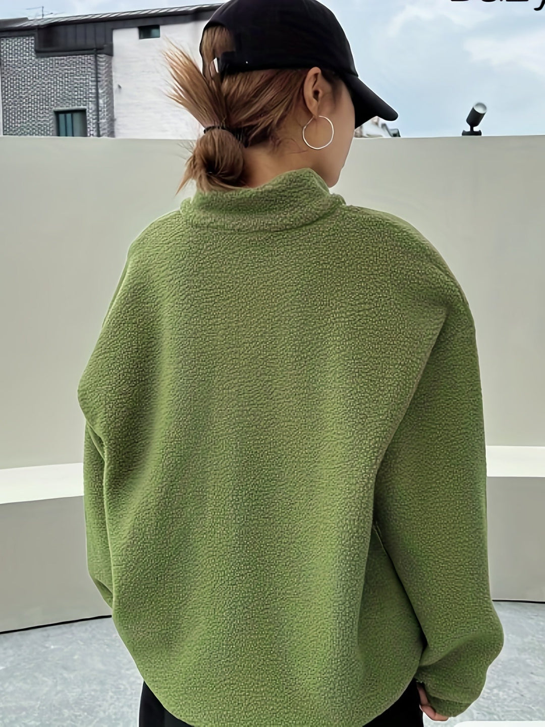 Drune | Schlichtes Quarter-Zip Pullover Sweatshirt