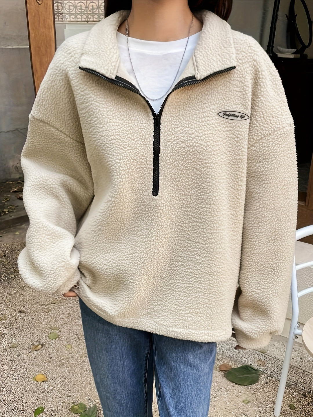 Drune | Schlichtes Quarter-Zip Pullover Sweatshirt