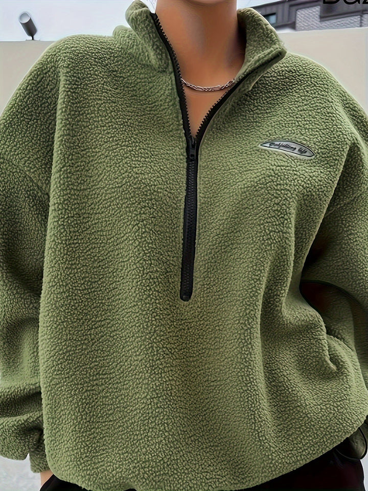 Drune | Schlichtes Quarter-Zip Pullover Sweatshirt