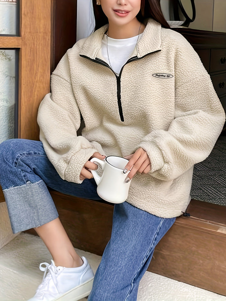 Drune | Schlichtes Quarter-Zip Pullover Sweatshirt