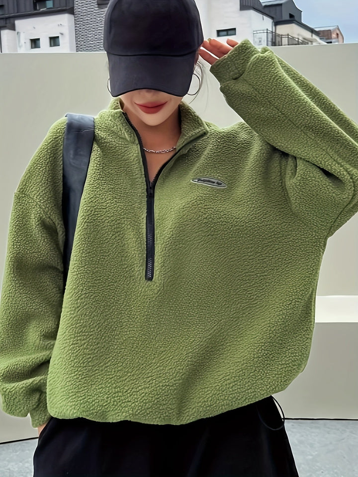 Drune | Schlichtes Quarter-Zip Pullover Sweatshirt
