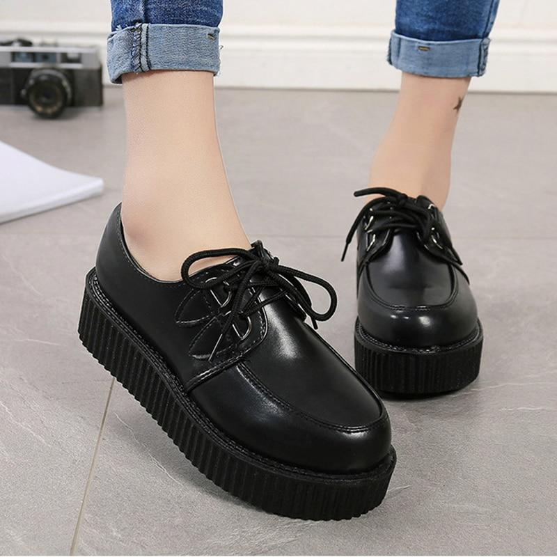 Drune | Plattform Wildleder Schnür Creepers