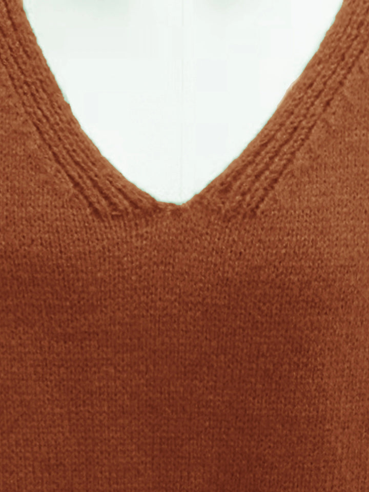Drune | Plus Size Freizeit V-Ausschnitt Pullover für kurvenreiche Frauen