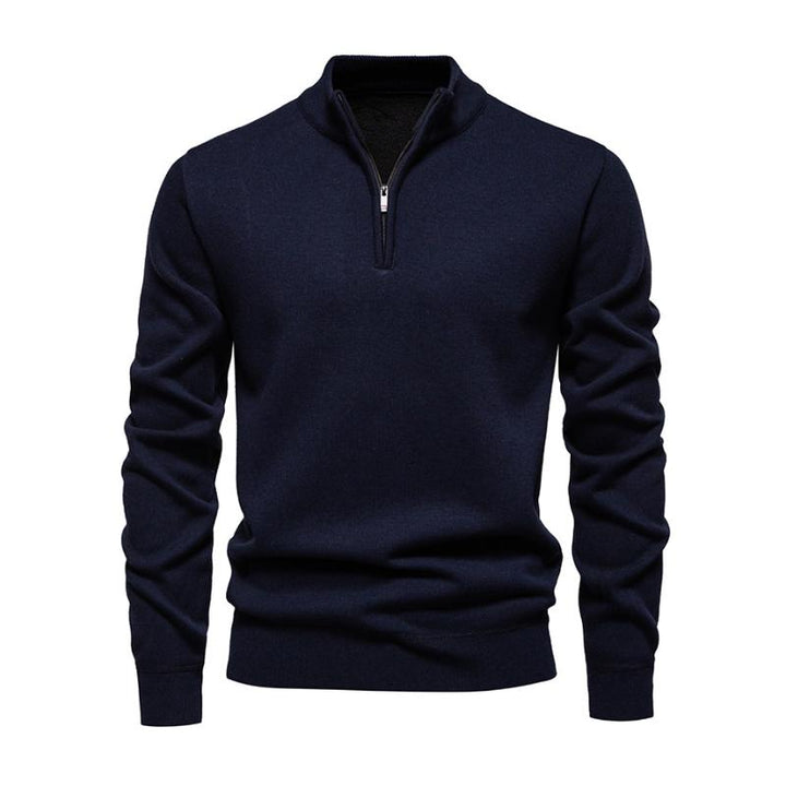 Drune | Halb-zip Strickpullover Weich und Warm Zeitloses Design