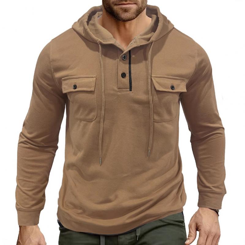 Drune | Lässiger Hoodie mit Knöpfen Soft und Komfortabel Praktisches Design