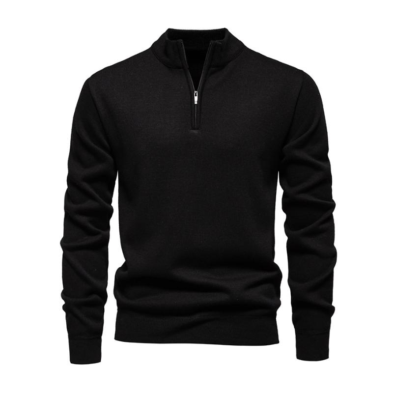 Drune | Halb-zip Strickpullover Weich und Warm Zeitloses Design