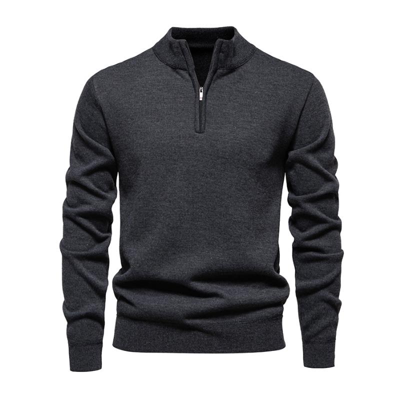 Drune | Halb-zip Strickpullover Weich und Warm Zeitloses Design