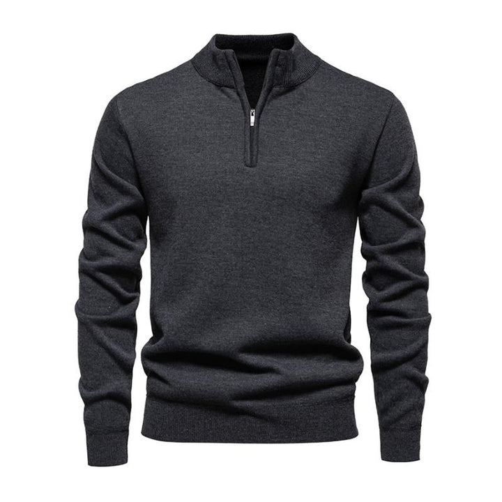 Drune | Halb-zip Strickpullover Weich und Warm Zeitloses Design