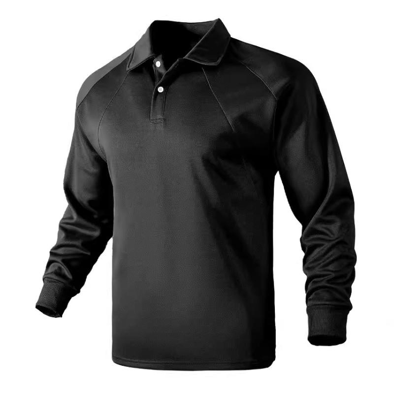 Drune | Langärmliges Poloshirt Knopfverschluss Klassisch und Stilvoll