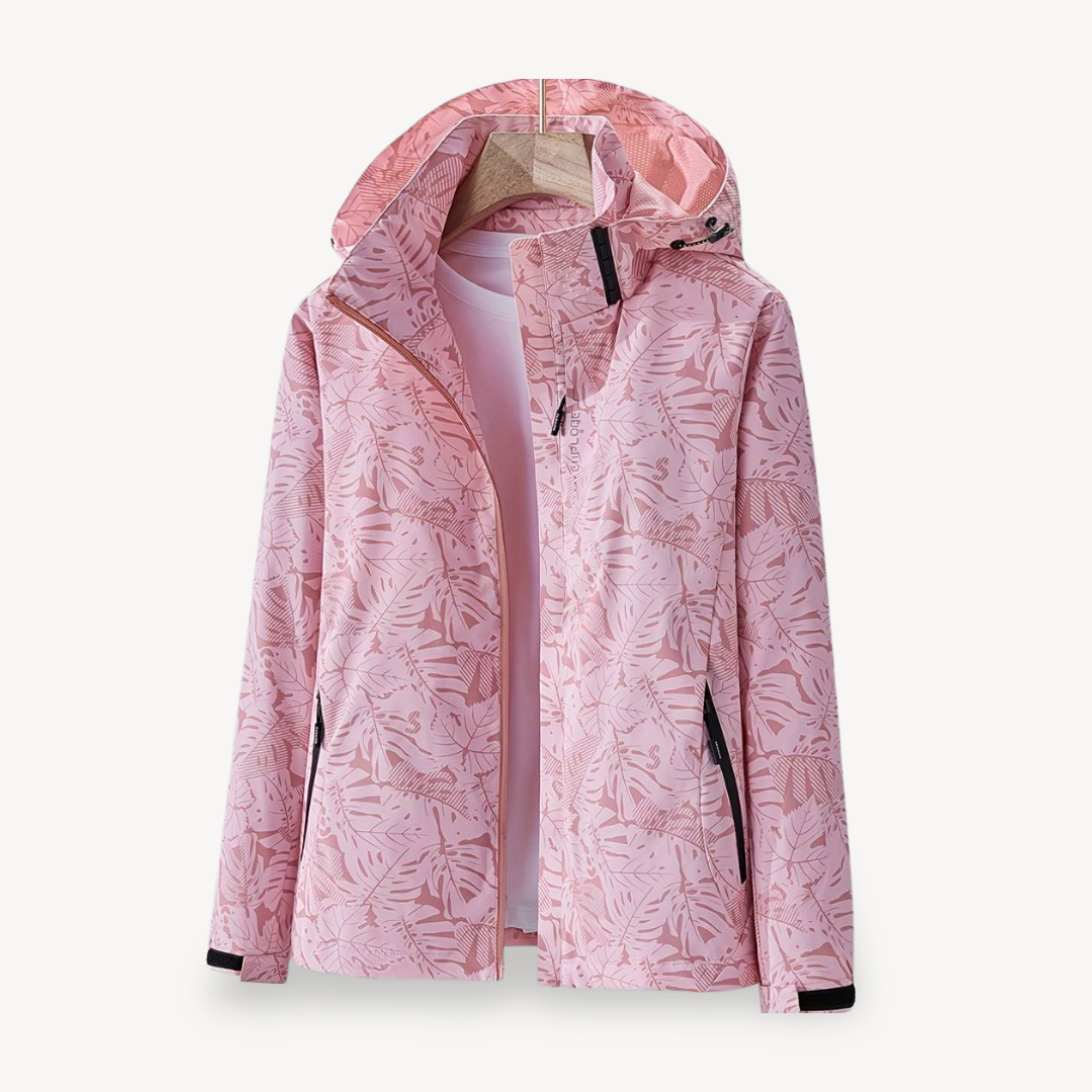 Drune | Blätterdruck wasserdichte Jacke für Frauen