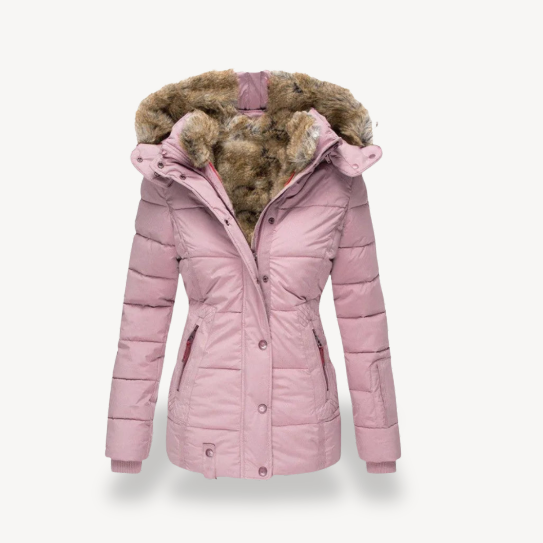 Drune | Damen Kunstfellgefütterte Pufferjacke