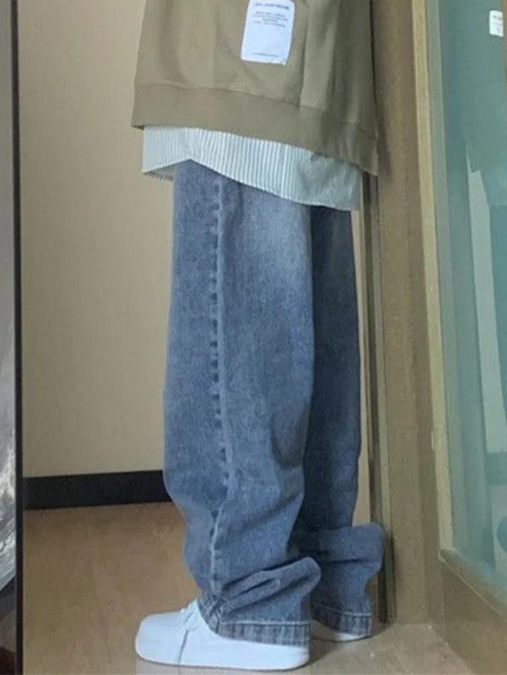 Drune | Taschen Design Blue Wash Boyfriend Jeans