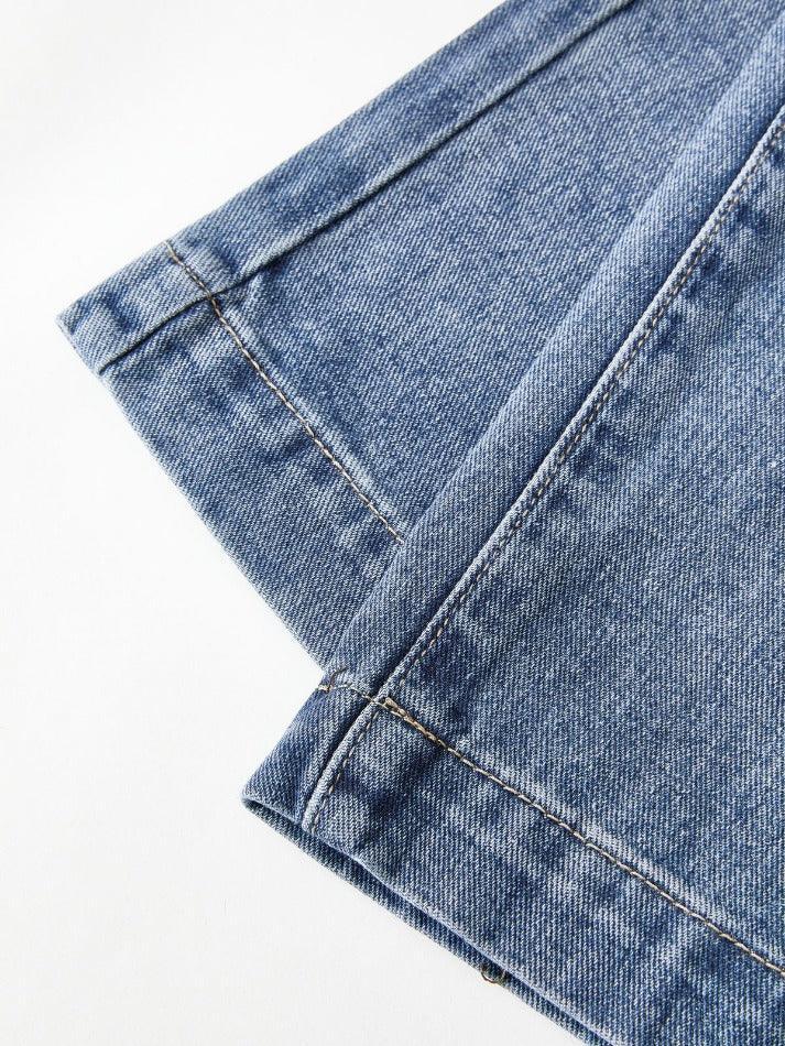 Drune | Taschen Design Blue Wash Boyfriend Jeans