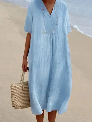 Drune | Baumwoll Leinen Sommerkleid