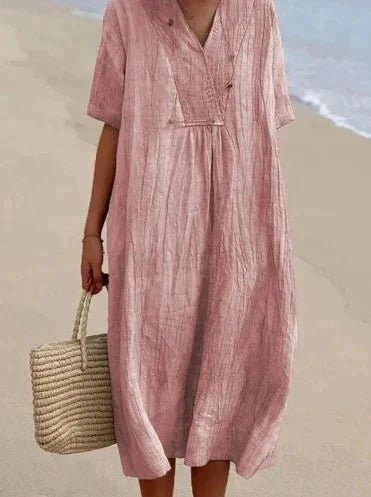 Drune | Baumwoll Leinen Sommerkleid