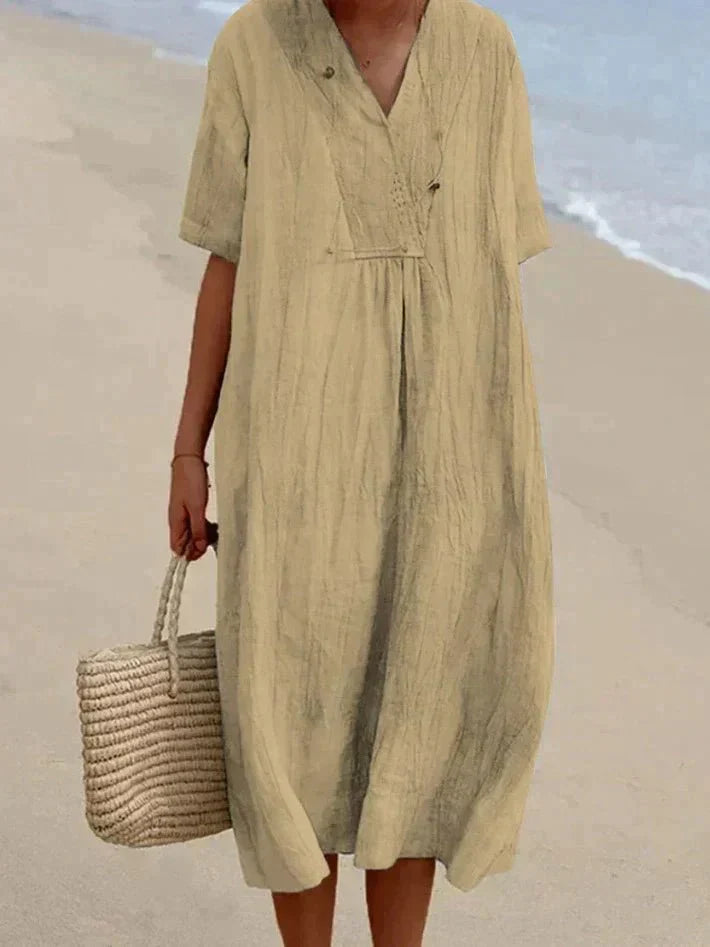 Drune | Baumwoll Leinen Sommerkleid