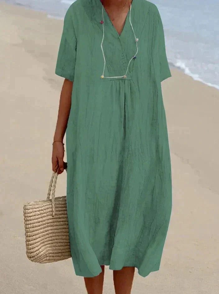 Drune | Baumwoll Leinen Sommerkleid