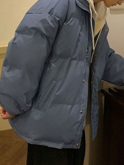 Drune | Oversized Mock Zwei-Teile Pufferjacke mit Kapuze