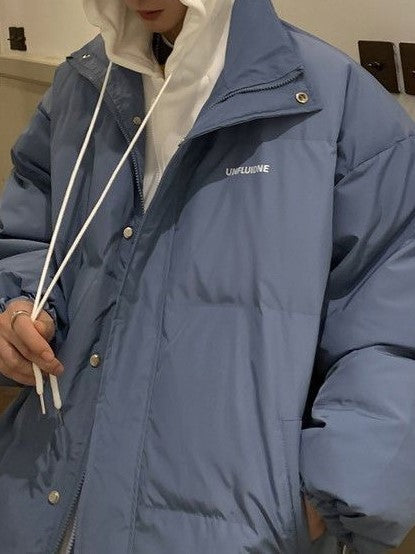 Drune | Oversized Mock Zwei-Teile Pufferjacke mit Kapuze