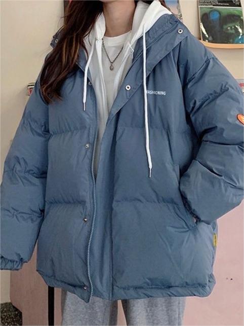 Drune | Oversized Mock Zwei-Teile Pufferjacke mit Kapuze