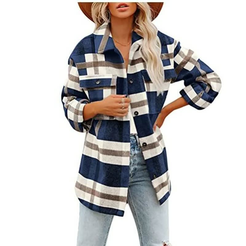 Drune | Karierte Bluse Aus Baumwollmischung für Den Herbst Damen