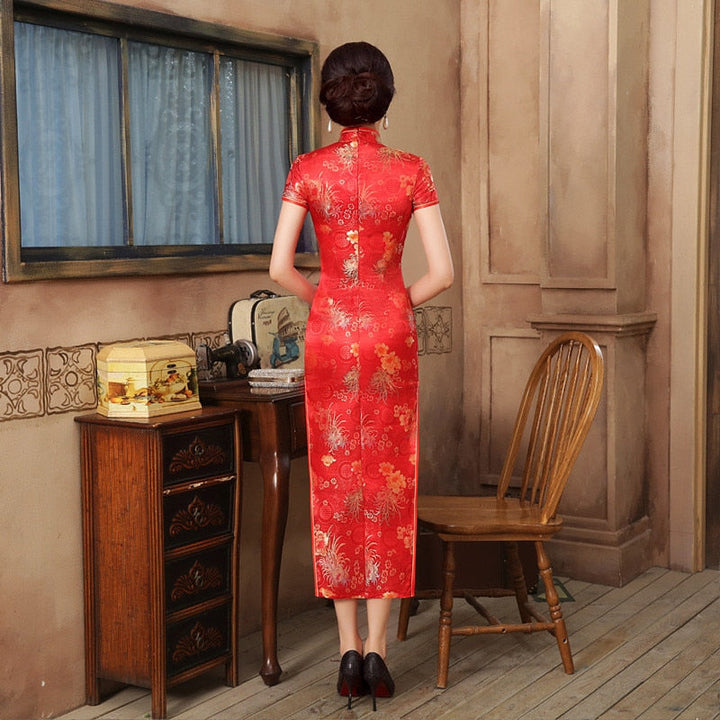 Drune | Grüne Rayon Cheongsam Chinesisch Klassisch