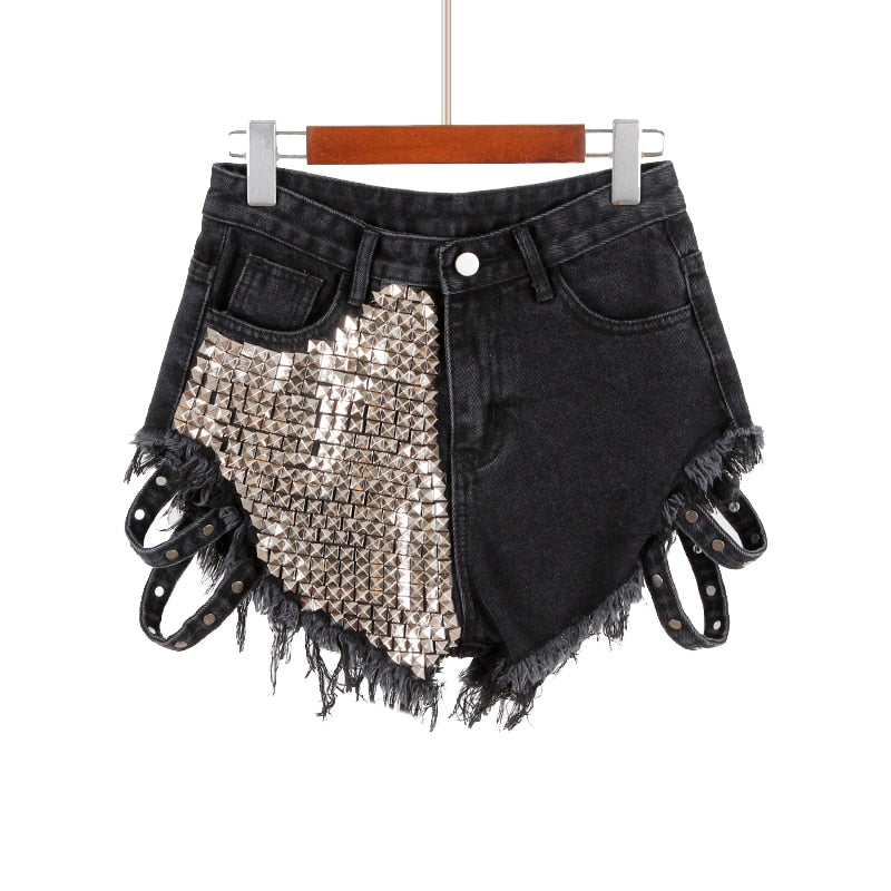 DruneRivet Denim Shorts Aushöhlen