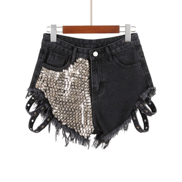 DruneRivet Denim Shorts Aushöhlen