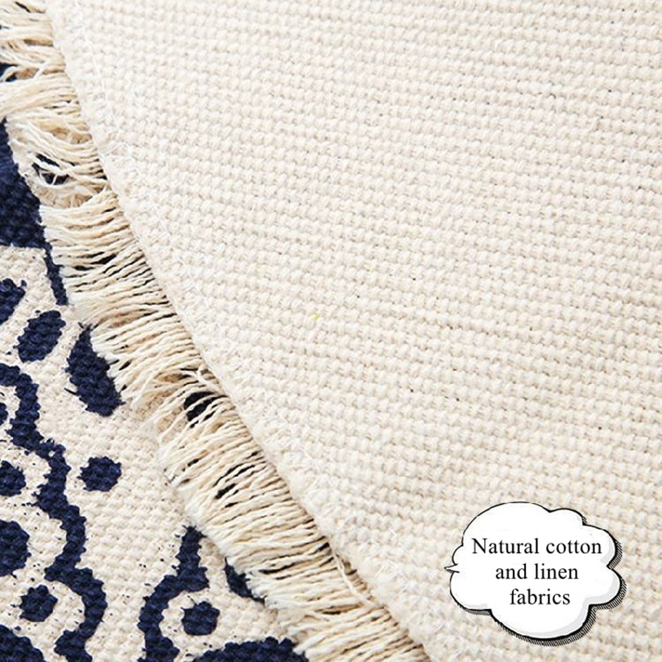 Drune | Boho Stil Quasten Strandteppich