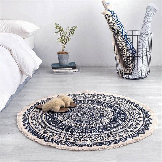 Drune | Boho Stil Quasten Strandteppich