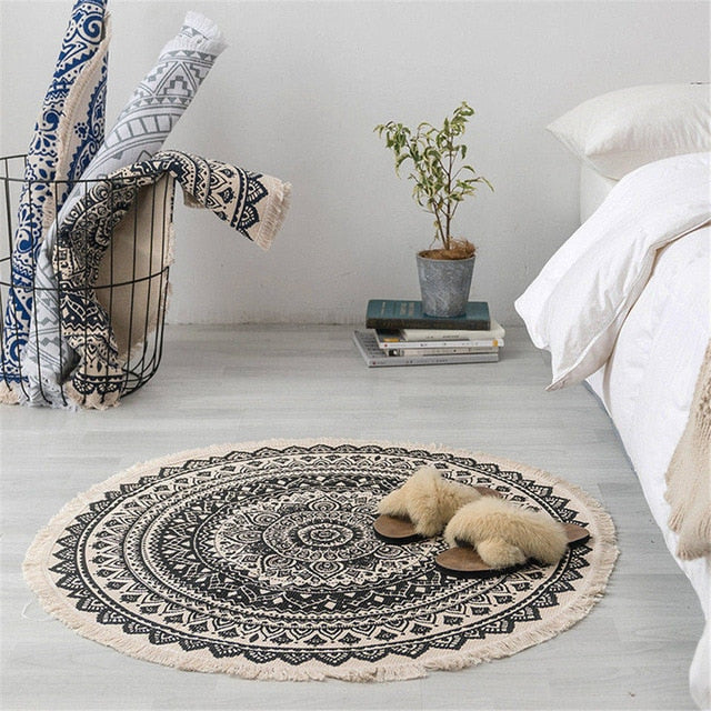 Drune | Boho Stil Quasten Strandteppich