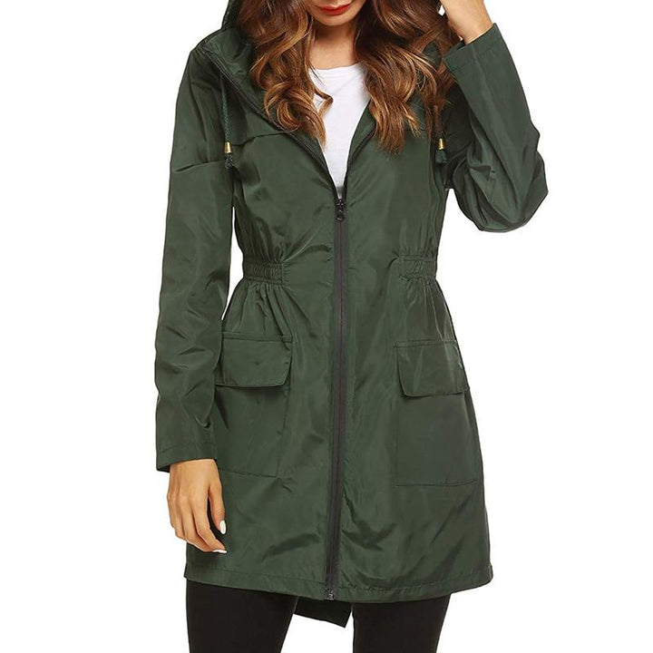 Drune | Wasserfeste Windbreaker Jacke mit Kapuze und Reißverschluss