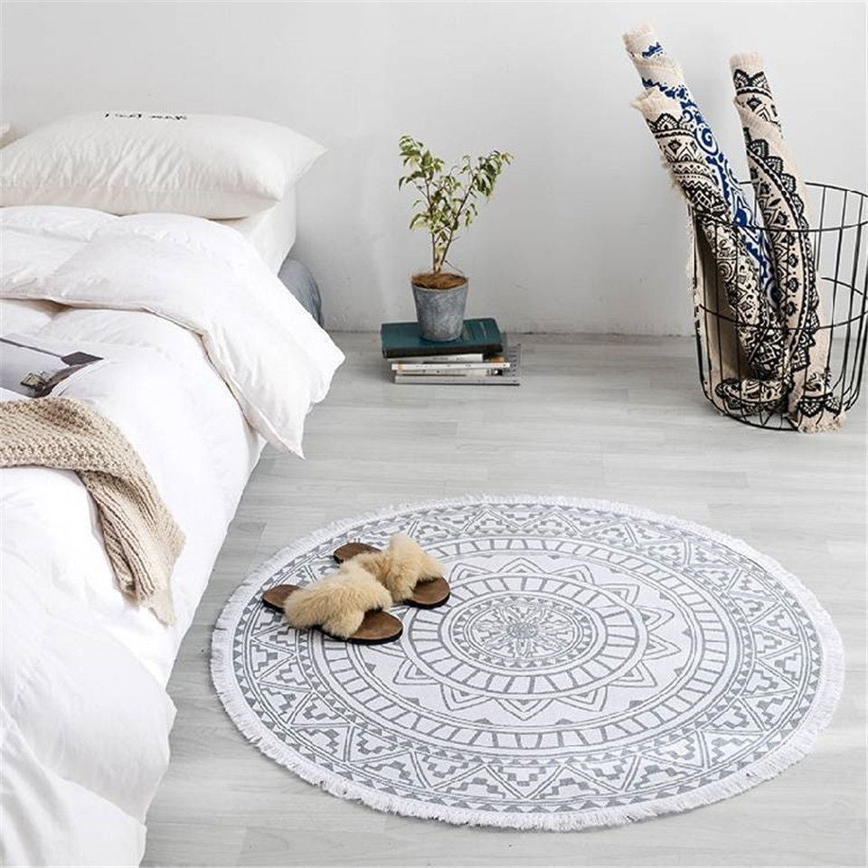 Drune | Boho Stil Quasten Strandteppich