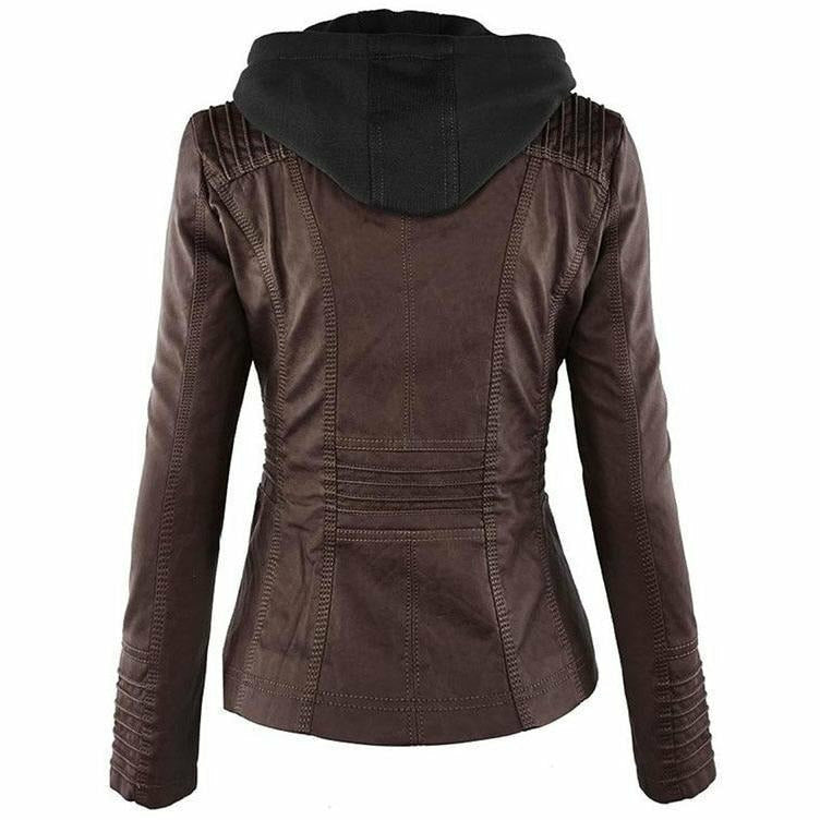 Drune | Kapuzenjacke Aus Leder mit Kapuze