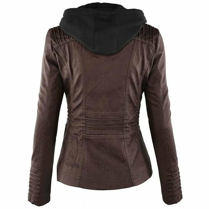 Drune | Kapuzenjacke Aus Leder mit Kapuze