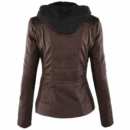 Drune | Kapuzenjacke Aus Leder mit Kapuze