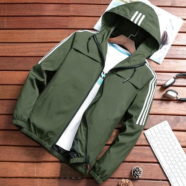 Drune | Robuste Regenjacke Mit Streifenmuster